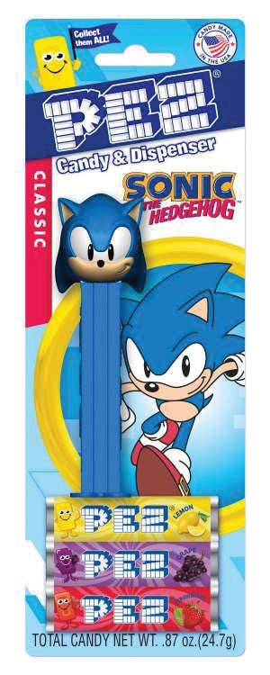 Pez Blister Card - Sonic the Hedgehog Candy & Dispenser
