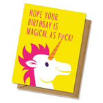 "Magical as F*ck" Unicorn Birthday Card