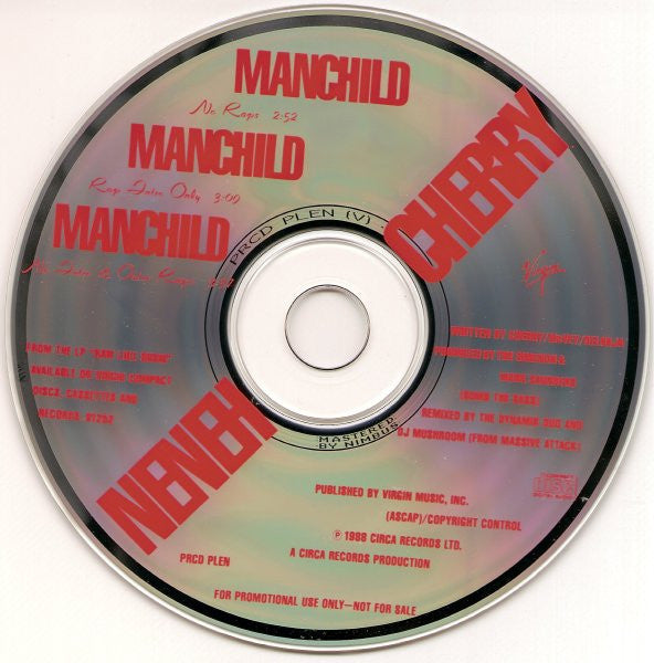 Neneh Cherry : Manchild (CD, Maxi, Promo)