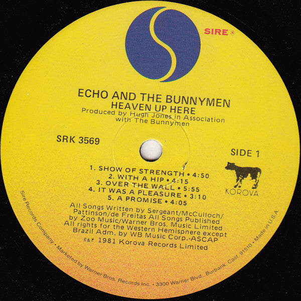 Echo And The Bunnymen* : Heaven Up Here (LP, Album, Jac)
