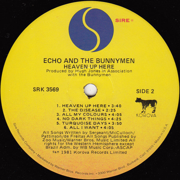 Echo And The Bunnymen* : Heaven Up Here (LP, Album, Jac)