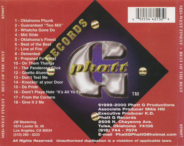 Various : Mid-West Finest • The Best Of The Best (CD, Comp)
