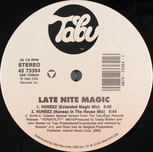 Late Nite Magic* : Huneez (Special 12" Mixes) (12")