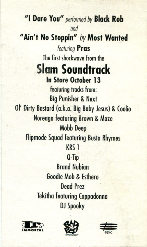 Black Rob / Most Wanted* Featuring Pras Michel : I Dare You / Ain't No Stoppin' (12", Promo)