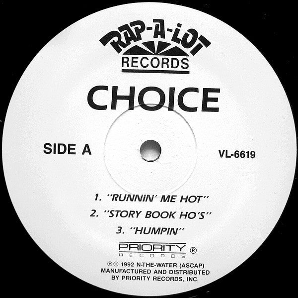 Choice (2) : Runnin' Me Hot (12", Smplr)