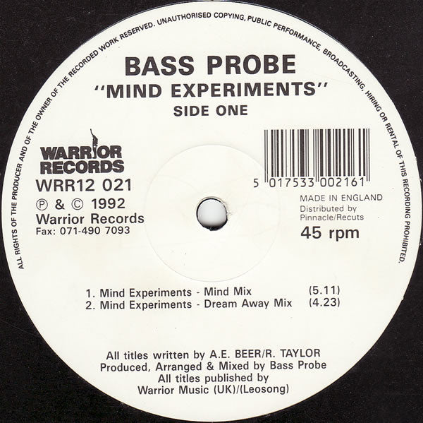 Bass Probe : Mind Experiments (12")