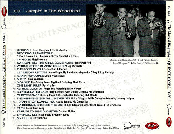 Quincy Jones / Various : The Musical Biography Of Quincy Jones (4xCD, Comp, RM + Box)