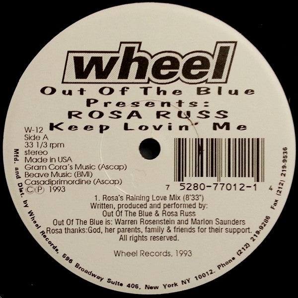 Out Of The Blue Presents Rosa Russ : Keep Lovin' Me (12")