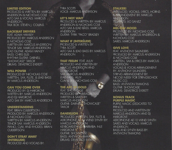 Marcus Anderson : Limited Edition (CD, Album)