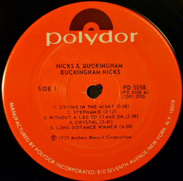 Buckingham Nicks : Buckingham Nicks (LP, Album, RE, PRC)