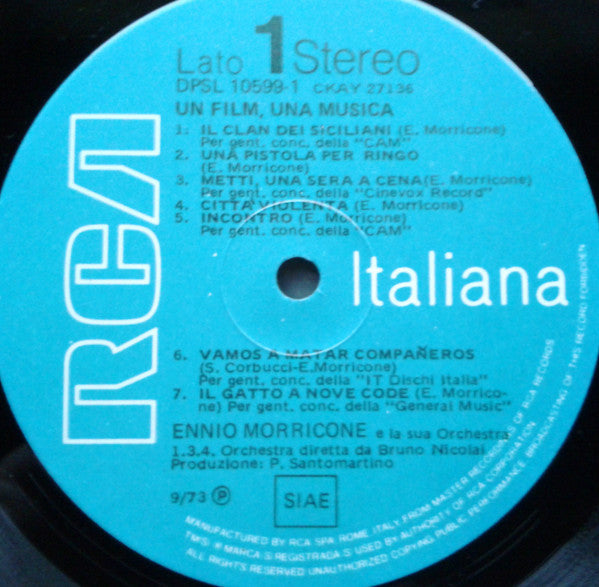 Ennio Morricone : Un Film Una Musica - Le Colonne Sonore Originali (2xLP, Comp, RP, 4/7)