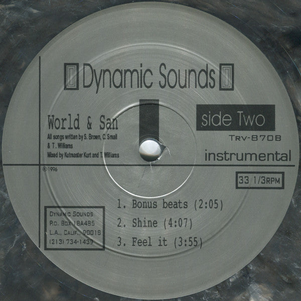 World & San* : Tit 4 Tat / Shine / Feel It (12", Maxi, Ltd, Num, RP, Sil)