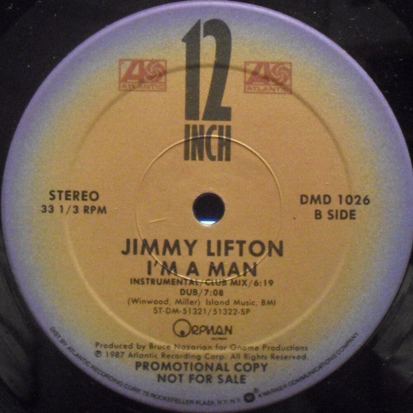 Jimmy Lifton : I'm A Man (12", Promo)