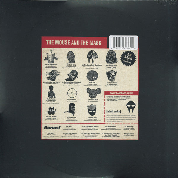 Danger Doom : The Mouse And The Mask (3xLP, Album + 12", EP + Dlx, RE, RM)