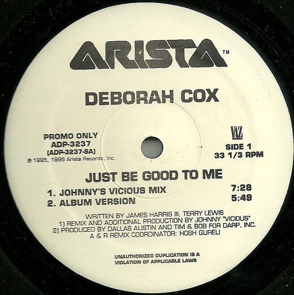 Deborah Cox : Just Be Good To Me (12", Promo)