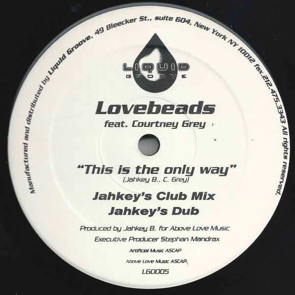 Lovebeads Featuring Courtney Grey : This Is The Only Way (12", Promo)