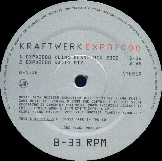 Kraftwerk : Expo2000 (12")