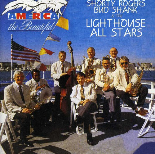 the album cover for Shorty Rogers - America the Beautiful