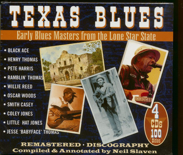 Various : Texas Blues: Early Blues Masters From The Lone Star State (4xCD, Comp, RE, RM + Box)