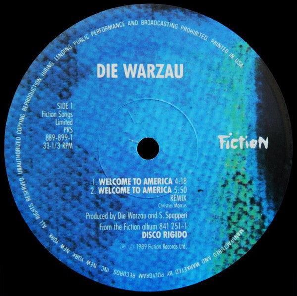 Die Warzau : Welcome To America (12", Single)