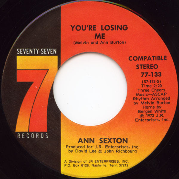 Ann Sexton : You're Gonna Miss Me / You're Losing Me (7")