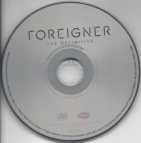 Foreigner : The Definitive (CD, Comp, RE, SHM)
