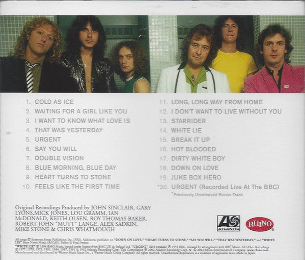 Foreigner : The Definitive (CD, Comp, RE, SHM)