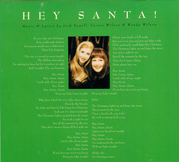 Carnie And Wendy Wilson* : Hey Santa! (CD, Single, Promo)