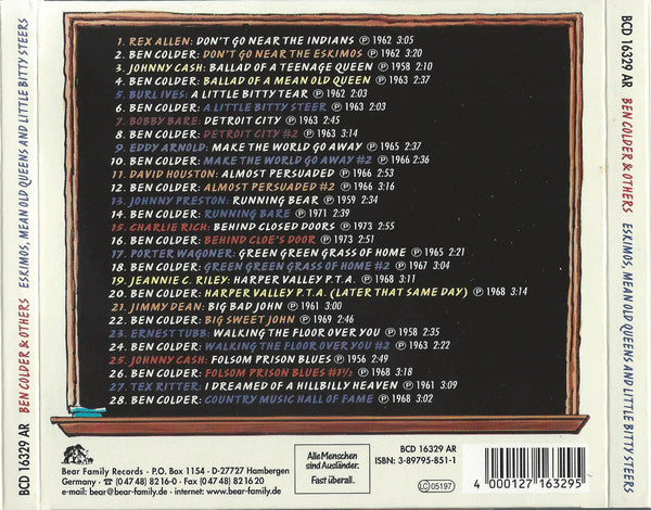 Ben Colder : Eskimos, Mean Old Queens And Little Bitty Steers (CD, Album, Comp)