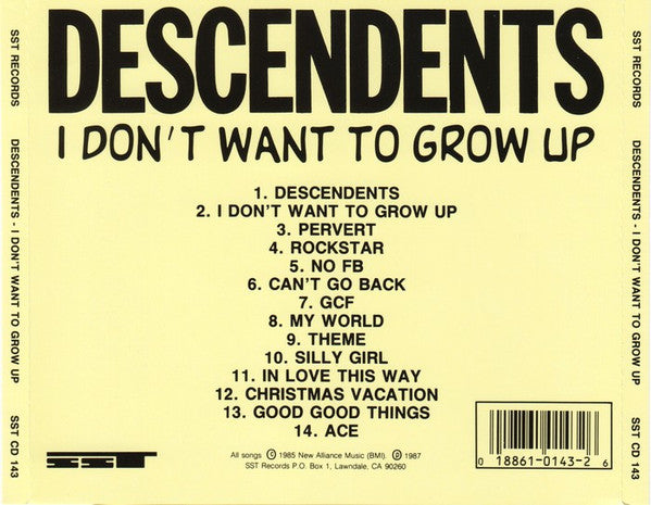 Descendents : I Don't Want To Grow Up (CD, Album, RE)