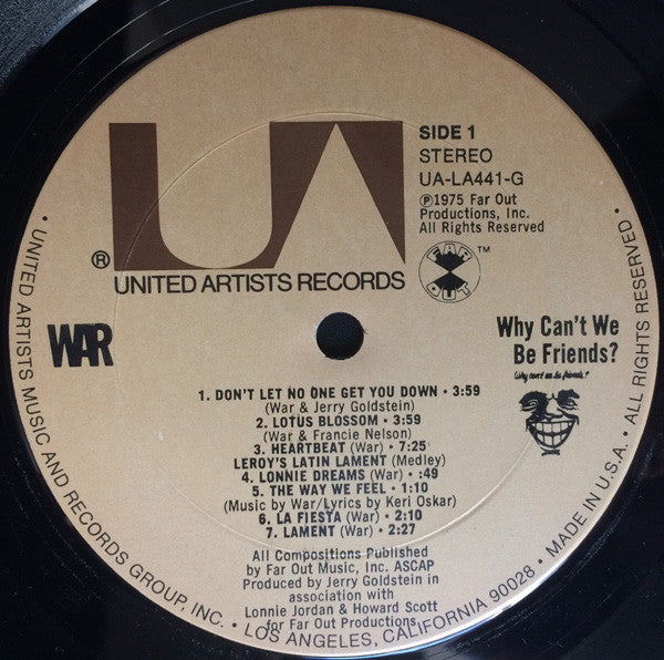 War : Why Can't We Be Friends? (LP, Album, Ter)