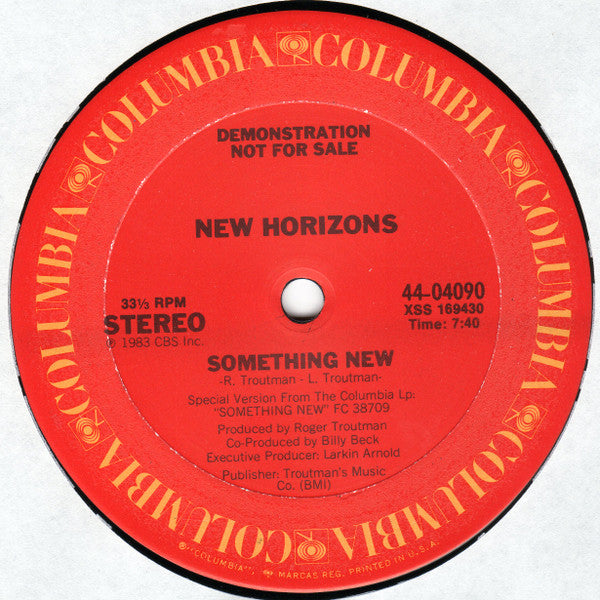 New Horizons (3) : Something New (12", Promo)