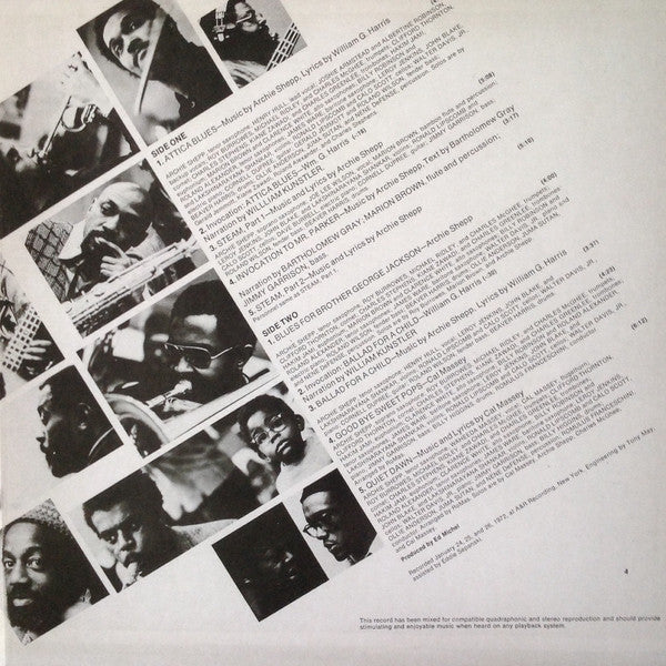 Archie Shepp : Attica Blues (LP, Album, Club, RE, RM, 180)