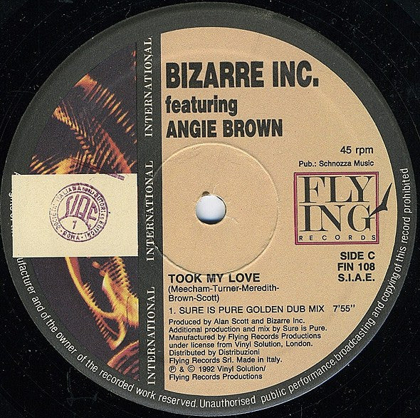 Bizarre Inc : Took My Love (2x12")