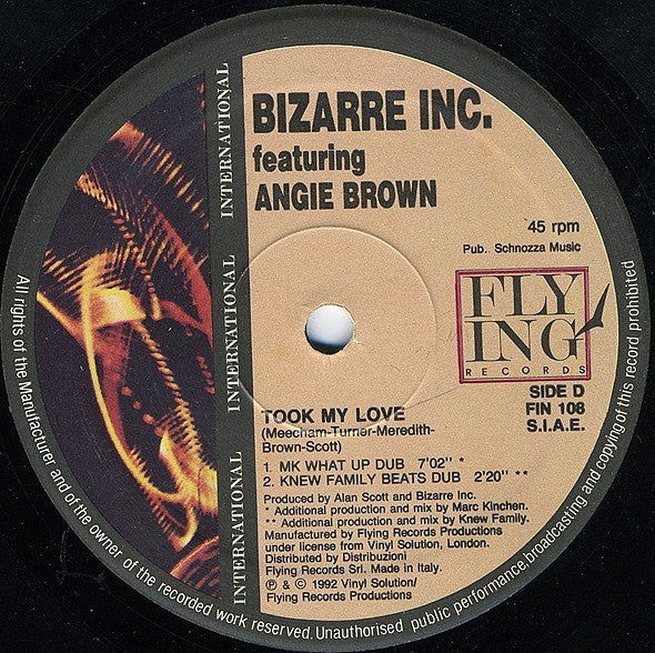 Bizarre Inc : Took My Love (2x12")