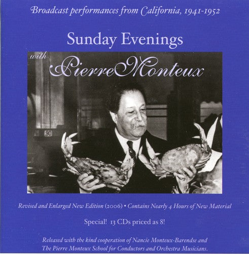 the album cover for Pierre Monteux - Sunday Evenings with Pierre Monteaux