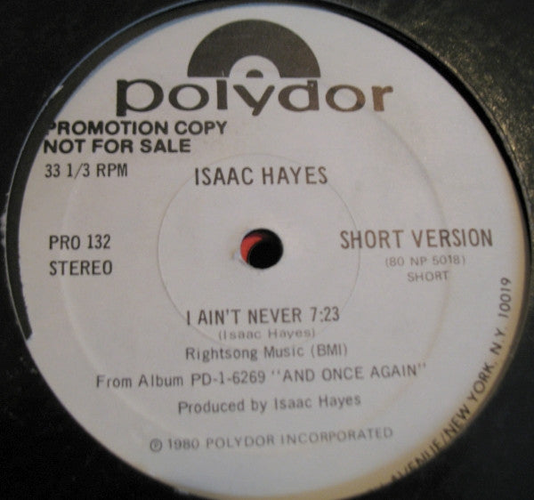 Isaac Hayes : I Ain't Never (12", Promo)