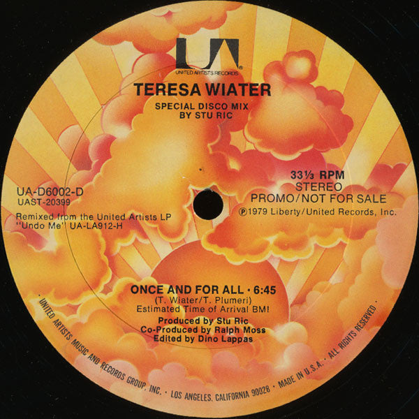 Teresa Wiater : Once And For All (Special Disco Mix) (12", Promo)