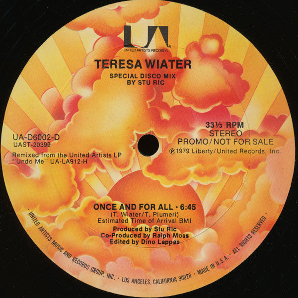 Teresa Wiater : Once And For All (Special Disco Mix) (12", Promo)