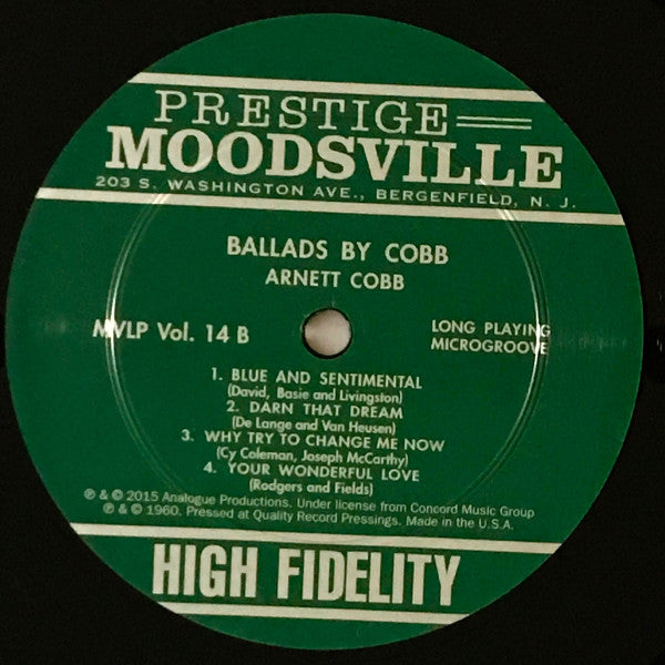 Arnett Cobb : Ballads By Cobb (LP, Album, Num, RE, RM, 200)