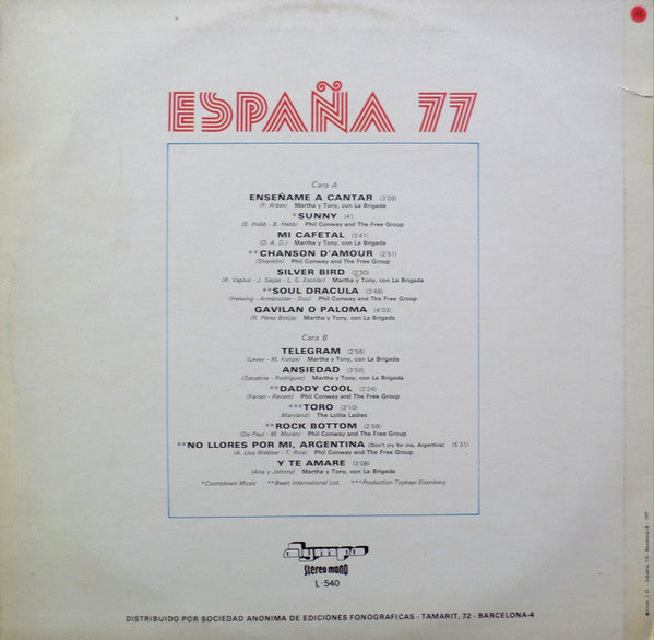 Various : España 77 (LP, Comp)