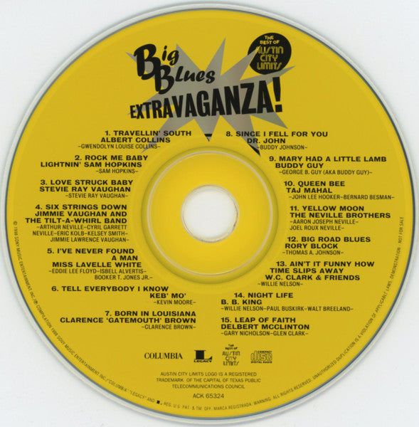 Various : Big Blues Extravaganza!: The Best Of Austin City Limits (CD, Promo)