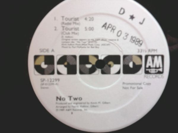 No Two : Tourist (12", Promo)