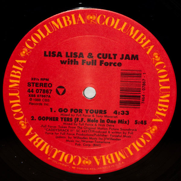 Lisa Lisa & Cult Jam With Full Force : Go For Yours (12", Single)