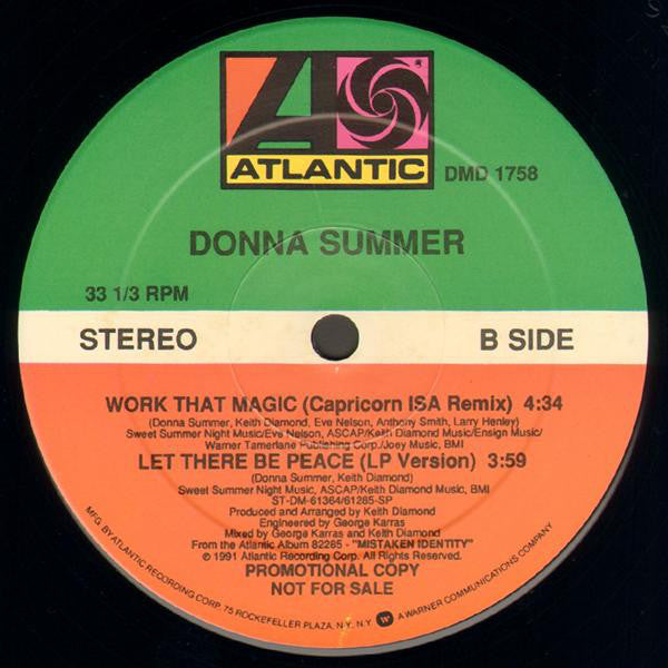 Donna Summer : Work That Magic (12", Promo)