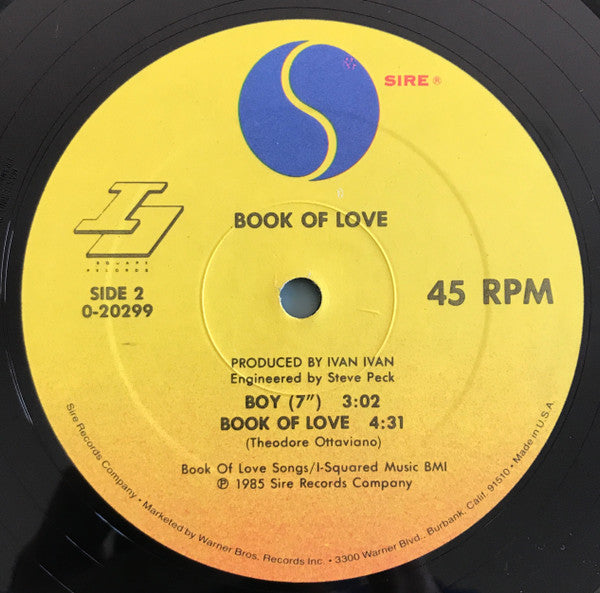 Book Of Love : Boy (12", Maxi, SRC)