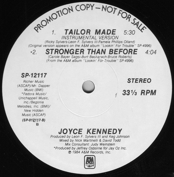 Joyce Kennedy : Tailor Made (12", Promo)