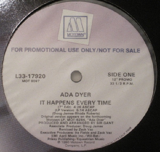 Ada Dyer : It Happens Every Time (12", Promo)