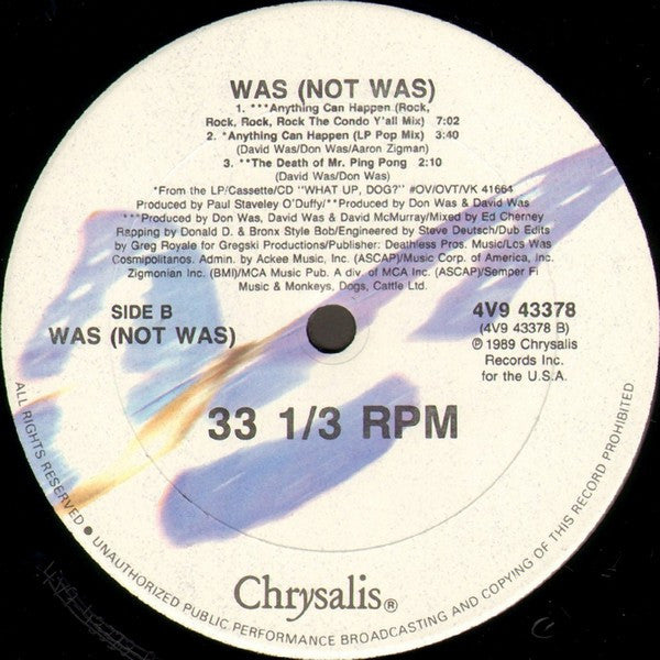 Was (Not Was) : Anything Can Happen (12")