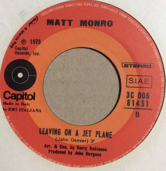 Matt Monro : If There Ever Is A Next Time (7")
